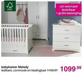 Baby & Tiener Babykamer melody aanbieding