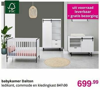 Baby & Tiener Babykamer dalton aanbieding