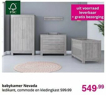 Baby & Tiener Babykamer nevada aanbieding
