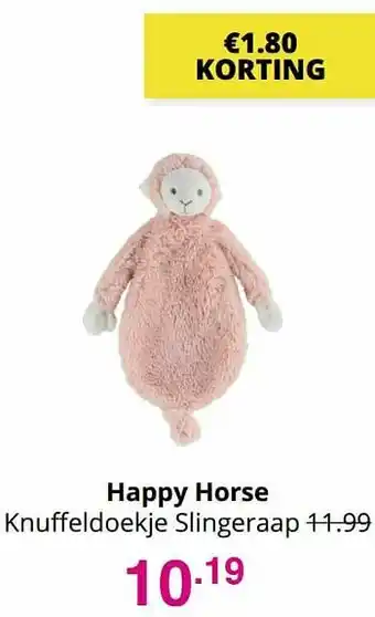 Baby & Tiener Happy horse knuffeldoekje slingeraap aanbieding
