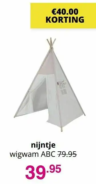 Baby & Tiener Nijntje wigwam abc aanbieding