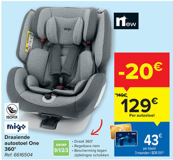 Carrefour Draaiende autostoel One 360° aanbieding