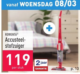 Rowenta accusteelstofzuiger per stuk