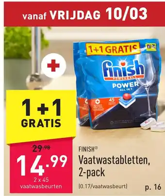 ALDI Finish vaatwastabletten 2 x 45 aanbieding
