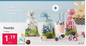 ALDI Paaseitjes 150g aanbieding