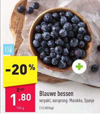 ALDI Blauwe bessen 150g aanbieding