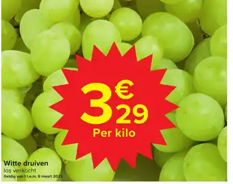 Carrefour Witte druiven per kilo aanbieding