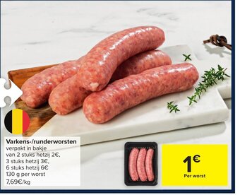 Carrefour Varkens-/runderworsten aanbieding