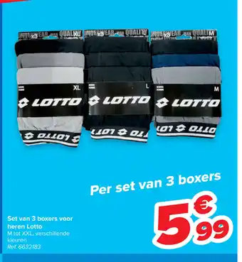 Set van 3 boxers voor heren Lotto