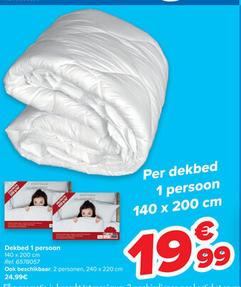 Carrefour Dekbed 1 persoon aanbieding