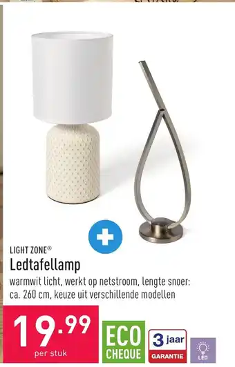 ALDI Light zone ledtafellamp 260cm per stuk aanbieding