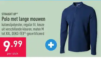 ALDI Straight up polo met lange mouwen per stuk aanbieding