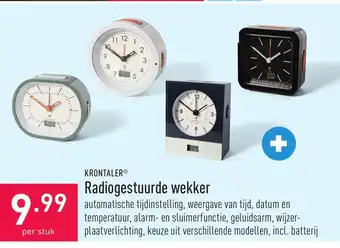 ALDI Krontaler Radiogestuurde wekker per stuk aanbieding
