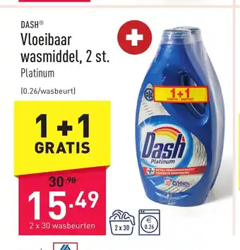 ALDI Dash Vloeibaar wasmiddel 2 x 30 wasbeurten aanbieding