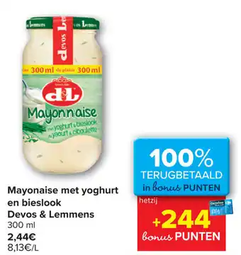 Devos & Lemmens Mayonaise met yoghurt en bieslook 300ml
