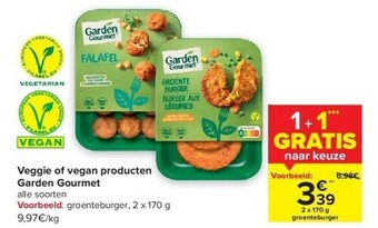 Veggie of vegan producten garden gourmet