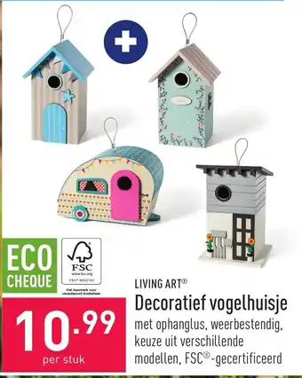 ALDI Living art Decoratief vogelhuisje per stuk aanbieding
