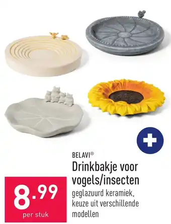 ALDI Belavi Drinkbakje voor vogels per stuk aanbieding