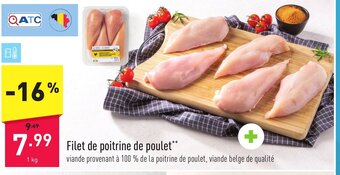 ALDI Filet de poitrine de poulet 1kg aanbieding