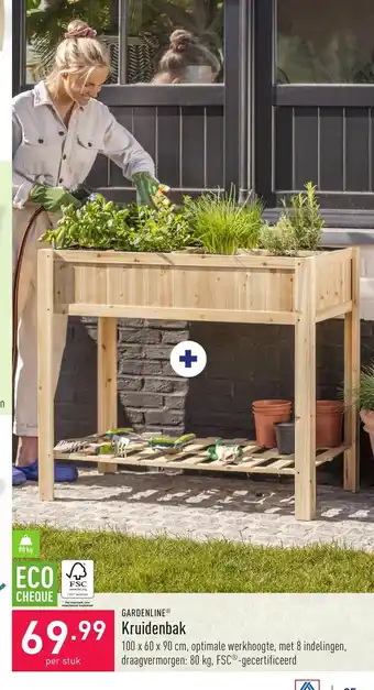 Gardenline Kruidenbak 100 x 60 x 90 cm per stuk