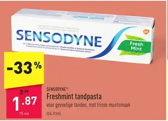 ALDI Sensodyne Freshmint tandpasta 75ml aanbieding