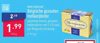 ALDI Marc Guiselin Belgische gezouten melkerijboter 250g aanbieding