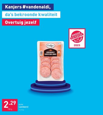 ALDI Delifin Lunchworst 150g aanbieding