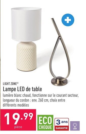 ALDI Lampe LED de table aanbieding