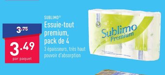 ALDI Essuie-tout premium, pack de 4 aanbieding