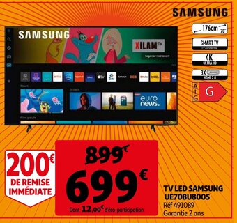 Auchan Samsung TV LED UE70BU8005 aanbieding