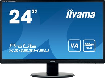 Bol.com Iiyama prolite x2483hsu-b5 computer monitor 60,5 cm (23.8") 1920 x 1080 pixels full hd led zwart aanbieding
