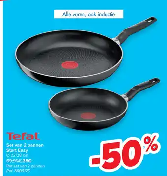 Carrefour Start Easy Tefal Set van 2 pannen aanbieding