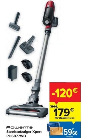 Carrefour Steelstofzuiger xpert rh6877wo aanbieding