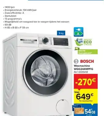 Carrefour Wasmachine wgg244mpfg aanbieding
