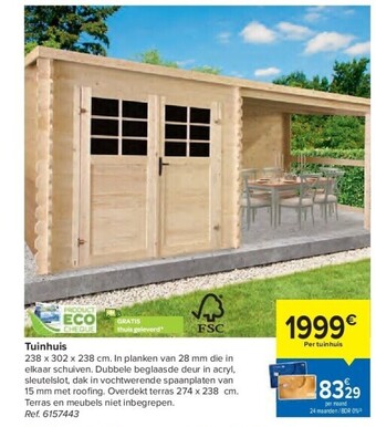 Carrefour Tuinhuis aanbieding