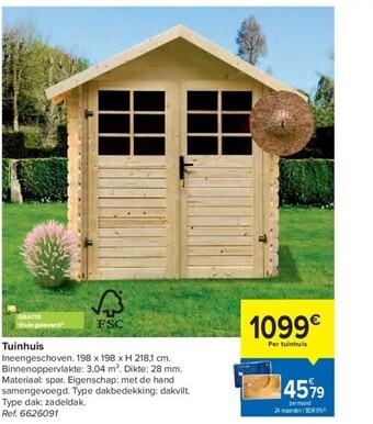 Carrefour Tuinhuis aanbieding