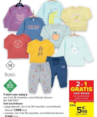 Carrefour T-shirt voor baby’s aanbieding