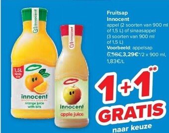 Carrefour Fruitsap innocent aanbieding