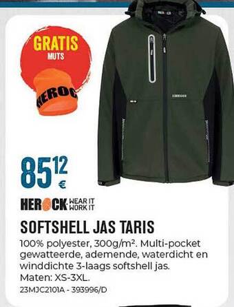 Softshell jas taris