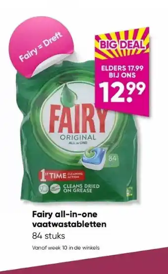 Big Bazar Fairy allinone vaatwastabletten aanbieding
