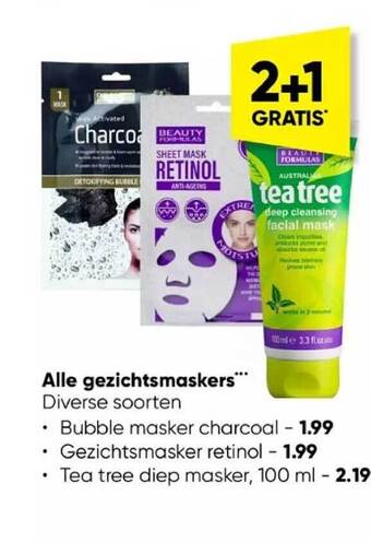 Big Bazar Gezichtsmaskers aanbieding