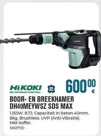 Meno Pro Hikoki boor en breekhamer aanbieding
