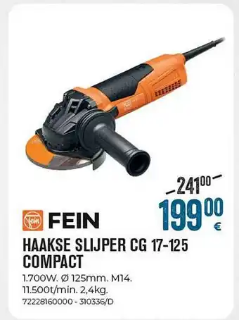 Meno Pro Fein haakse slijper compact aanbieding