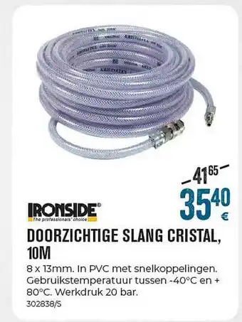 Meno Pro Ironside doorzichtige slang cristal aanbieding