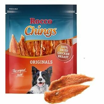 Zooplus 4x250g Chings Gedroogde Kipfilet Voorraadpak Rocco Hondensnacks aanbieding