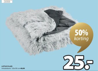 Jysk Lotus Plaid 135x195 cm aanbieding