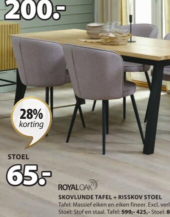 Jysk Royal Oak Risskov Stoel aanbieding