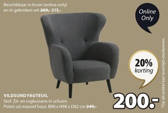 Jysk Vildsund fauteuil aanbieding