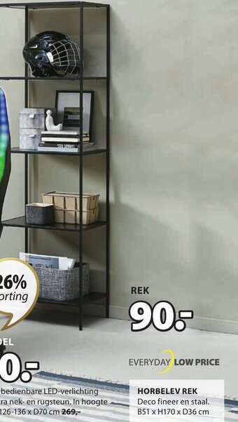 Jysk Horbelev rek aanbieding