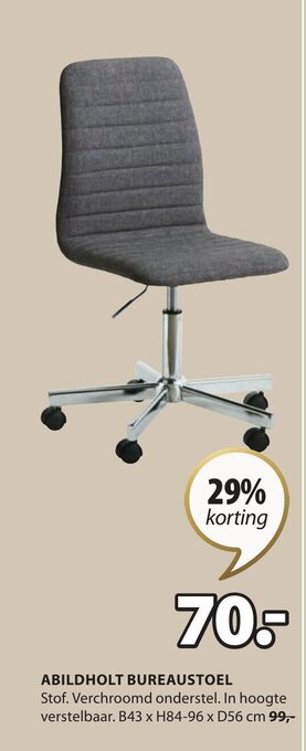 Jysk Abildholt bureaustoel aanbieding